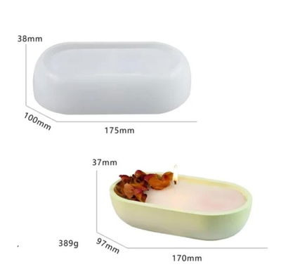 Molde de Silicona BANDEJA/ CUENCO OVALADA  ALTA VELA YESO CEMENTO 3484 