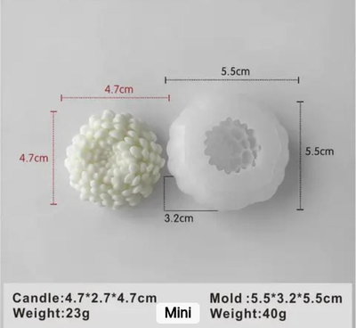 Molde de Silicona Flor Crisantemo 012R7 012S7 VELA YESO CEMENTO