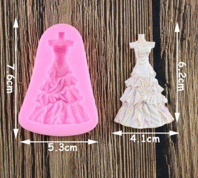 Molde de Silicona Vestido de Novia RESPOSTERIA DECORACION