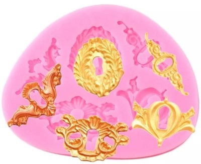 Molde de silicona Cerraduras x5 PORCELANA DECORACION