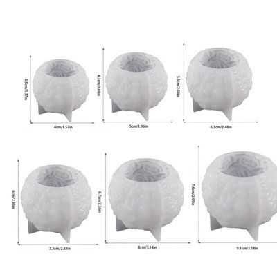 Molde de Silicona Topario de Rosas