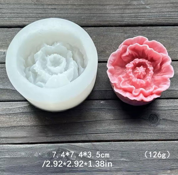 Molde de Silicona Flor Amapola F7 VELA YESO CEMENTO
