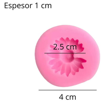Molde de Silicona Margarita Pequeña Sin Un Pétalo 
