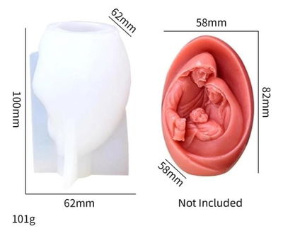 Molde de Silicona Sagrada Familia 👨‍👩‍👧‍👦3314 VELA YESO CEMENTO
