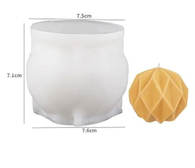 Molde de Silicona Esfera 3D  002S VELA YESO CEMENTO