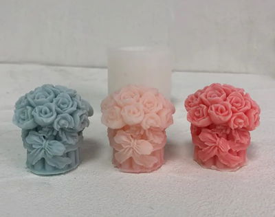 Molde de Silicona Mini Ramito de Flores 3527 VELA YESO CEMENTO