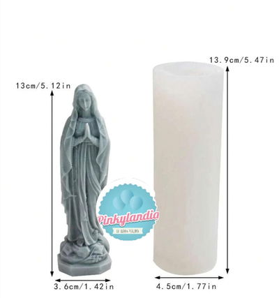 Molde de Silicona Virgen María 3D 3675 VELA YESO CEMENTO
