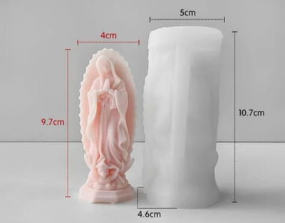 Molde de Silicona Virgen María 3D (3674) VELA YESO CEMENTO