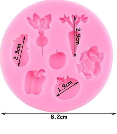 Molde de Silicona Verduras REPOSTERIA DECORACION