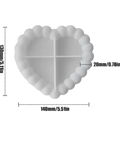 Molde de Silicona PLATO CORAZON PERLAS BUBBLE VELA YESO CEMENTO 