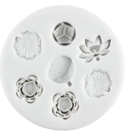 Molde de Silicona Flor LOTO Mini x7 3336 REPOSTERIA DECORACION