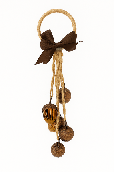 Navidad Colgante Navideño Rústico con Esferas Cobrizas Y15-11