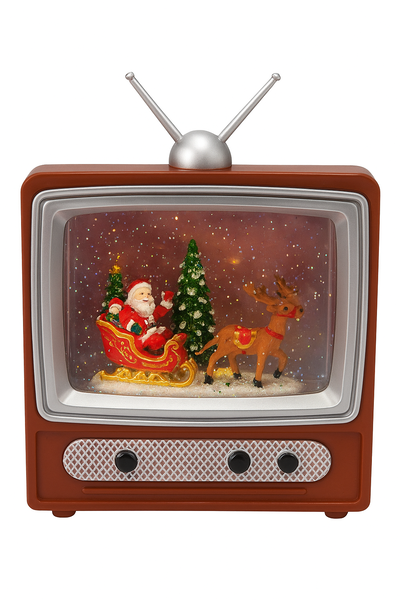 Navidad Televisor Navideño con Luz y Sonido Y4-1