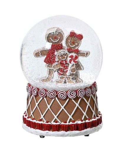Navidad Mini Bola de Nieve Familia de Jengibre  NAVIDAD DECORACION