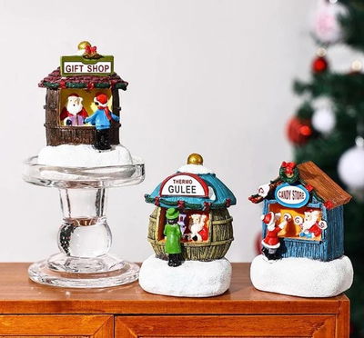 Navidad Mini Adorno casita Navideña Con Luz Led a  DECORACION NAVIDAD