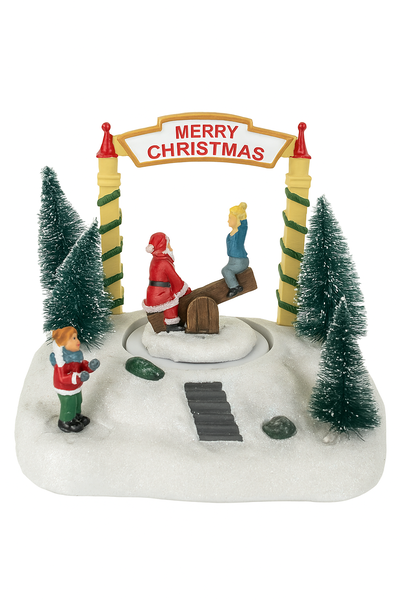 Navidad Villa navideña “Merry Christmas” con movimiento y sonido. NAVIDAD DECORACION Y8.9