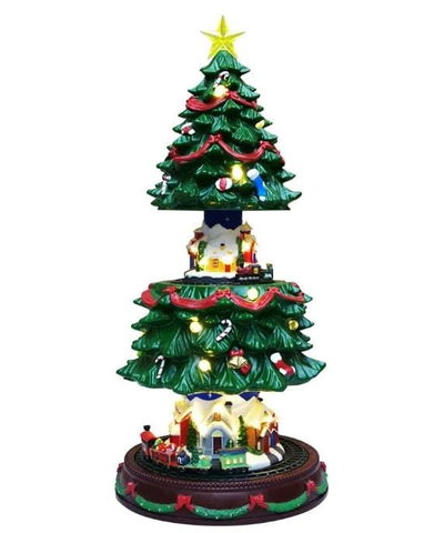 Navidad Aldea Arbol Navideño con Movimiento vertical y Tren NAVIDAD DECORACION Y8.1