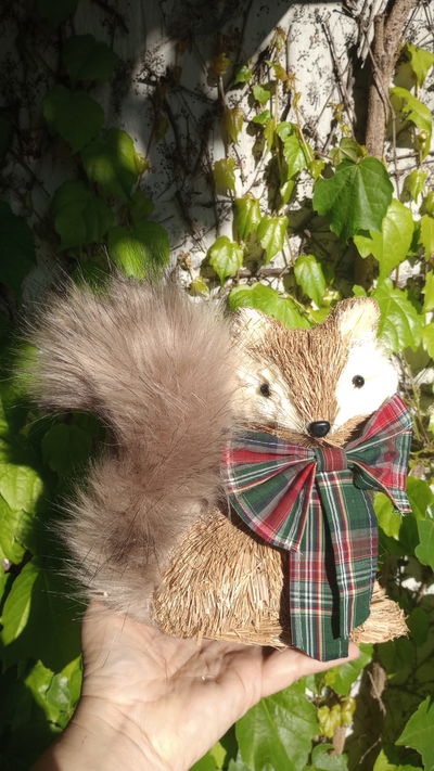 Navidad Zorrito Elegante de Cerdá Natural . NAVIDAD DECORACION Y24.4