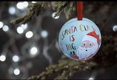 Navidad Bola navideña metálica
