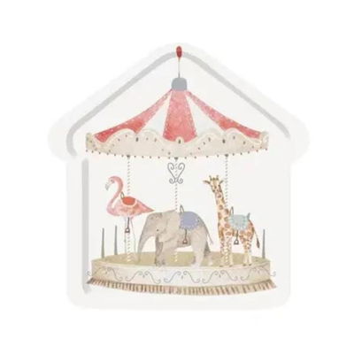 Cotillón Plato Circo Animalesx 8 COTILLON CUMPLEAÑOS DECORACION