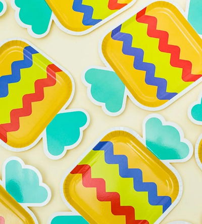 Cotillon Plato Caramelo x8   COTILLON DECORACION CUMPLEAÑOS