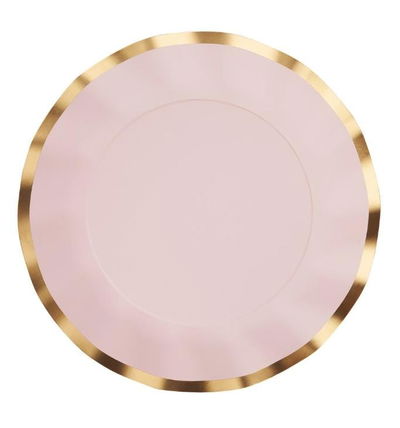 Cotillon Plato de Sitio Rosa Pastel  COTILLON DECORACION CUMPLEAÑOS