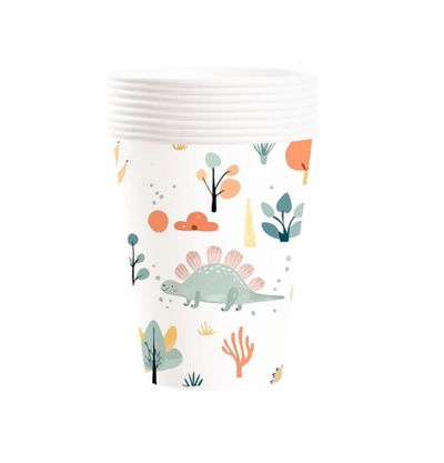 Cotillón Vaso Dinosaurio Blancox8 COTILLON CUMPLEAÑOS DECORACION