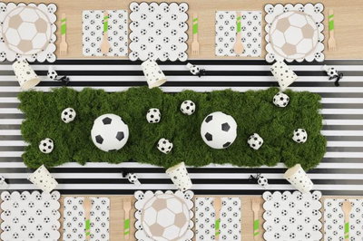Cotillón Servilletas Pelota de Fútbol blancasx16 COTILLON CUMPLEAÑOS DECORACIÓN