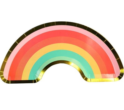 Cotillón Vaso Arco Iris x8 COTILLON CUMPLEAÑOS DECORACION