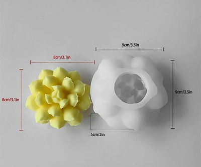 Molde Suculenta Grande H28S8 VELA CEMENTO RESINA YESO