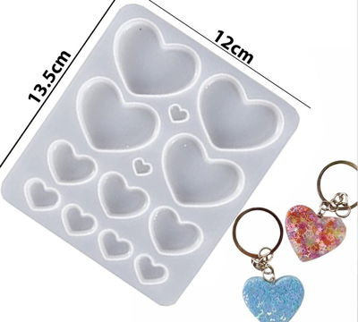 Molde Multiple de Corazones G5 VELA CEMENTO YESO REPOSTERIA