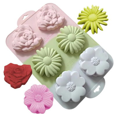 Molde de Silicona FLOR REPOSTERIA JABON YESO CEMENTO