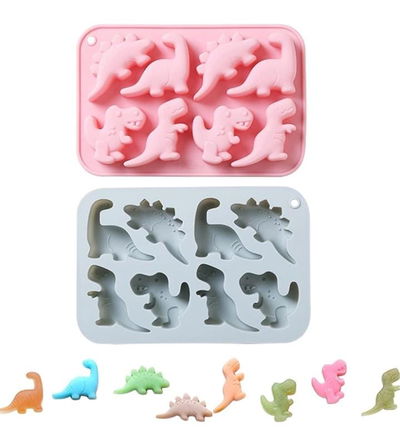 Molde Silicona Dinosaurio x 8 REPOSTERIA DECORACION