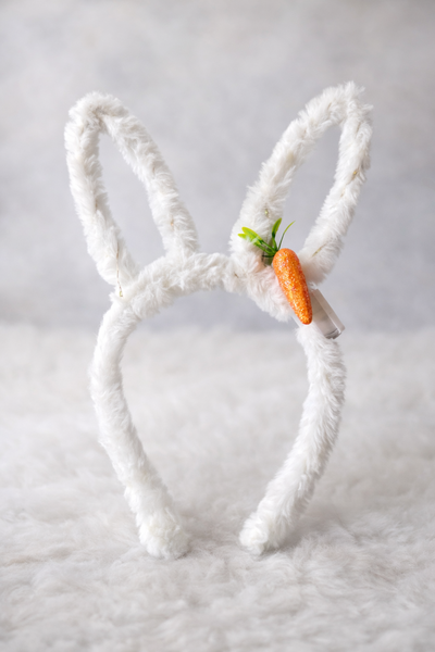 Vincha Orejas de Conejo con Luz LED y Zanahoria – Accesorio Pascua Luminoso