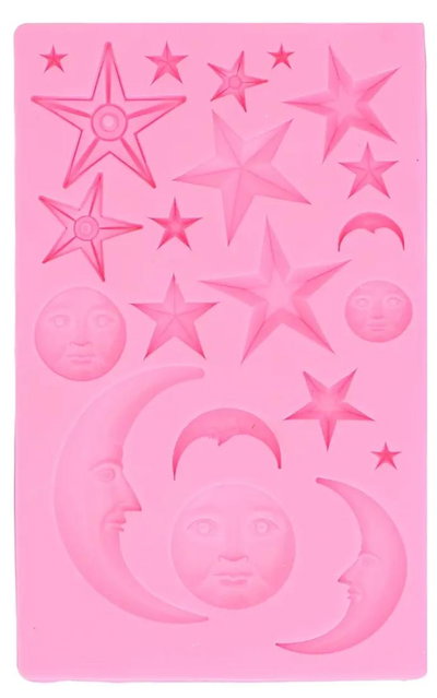 Molde de Silicona LUNA ESTRELLAS  REPOSTERIA DECORACION