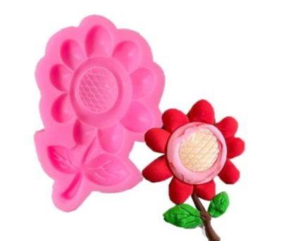 Molde de Silicona Flor con Tallo REPOSTERÍA DECORACIÓN 