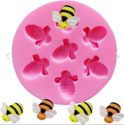 Molde de Silicona Abejas x7  🐝 DECORACIÓN REPOSTERÍA 