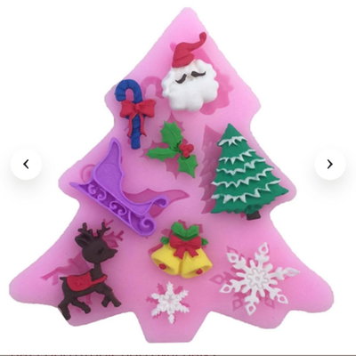 Molde de Silicona NAVIDAD x8 REPOSTERÍA DECORACIÓN 