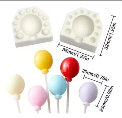 Molde de Silicona MINI GLOBO REPOSTERÍA DECORACIÓN 