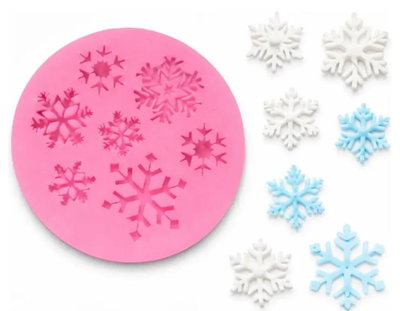 Molde Copo de Nieve REPOSTERIA DECORACION PORCELANA FRIA