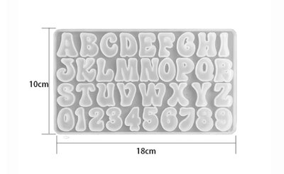 Molde de Silicona ABC CON NUMEROS REPOSTERIA DECORACION YESAB