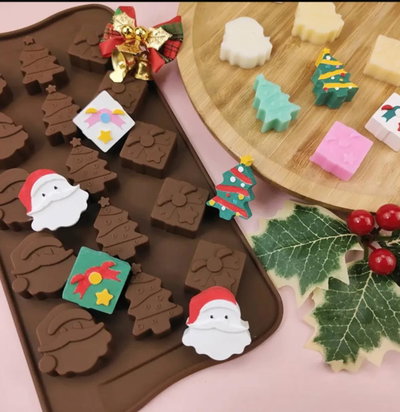 NAVIDAD Molde de Silicona Bombon REPOSTERIA CHOCOLATE VELA