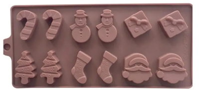 NAVIDAD Molde de Silicona BOMBON REPOSTERIA CHOCOLATE YESO