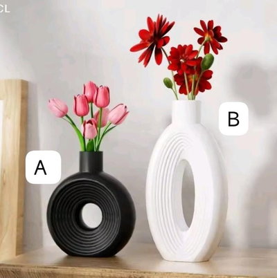 Molde de Silicona FLORERO RAYAS NORDICO  YESO CEMENTO RESINA