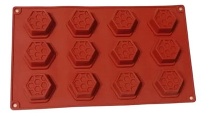 Molde de Siliocna PANAL DE ABEJAS X12 3.5 cm REPOSTERIA DECORACION