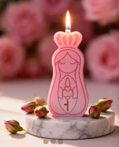 Molde de Silicona VIRGENCITA x 1 VELA YESO CEMENTO