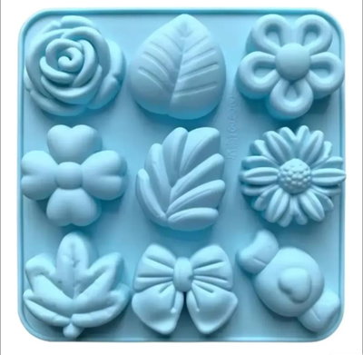 Molde de Silicona MOÑO FLOR HOJA MOÑO CARAMELO REPOSTERIA DECORACION