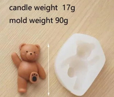 Molde de Silicona OSO MANO Y PIE EN ALTO REPOSTERIA DECORACION VELA