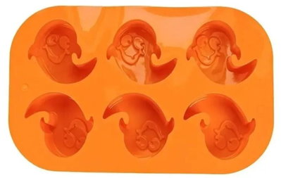 HALLOWEEN Molde de Silicona FANTASMA x6 REPOSTERIA DECORACION YESO