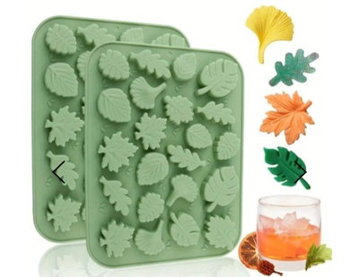 Molde de Silicona HOJAS x19 REPOSTERIA VELAS YESO